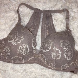 VS Pink beige floral bra
